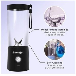 BlendJet 2 Portable Blender with Orbiter drinking lid - Black